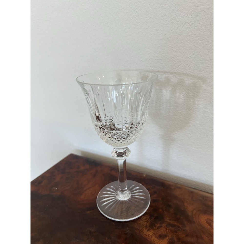 Saint Louis Tommy Crystal Wine Glass 6 1/2" France Cut Crystal